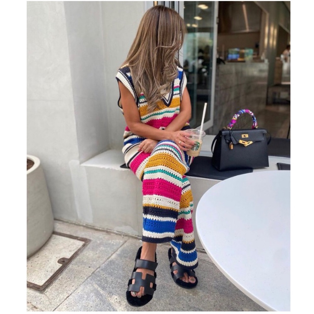 Zara Multicolor Striped Knit Set - Picture 12 of 14